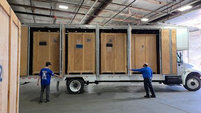 Our actual vault truck and crew ready to load in the Colorado warehouse