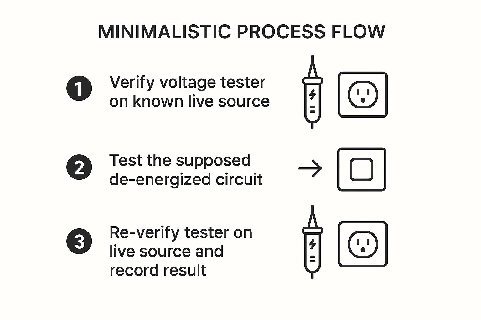 Infographic showing key data about Voltage Testing and Verification Procedures