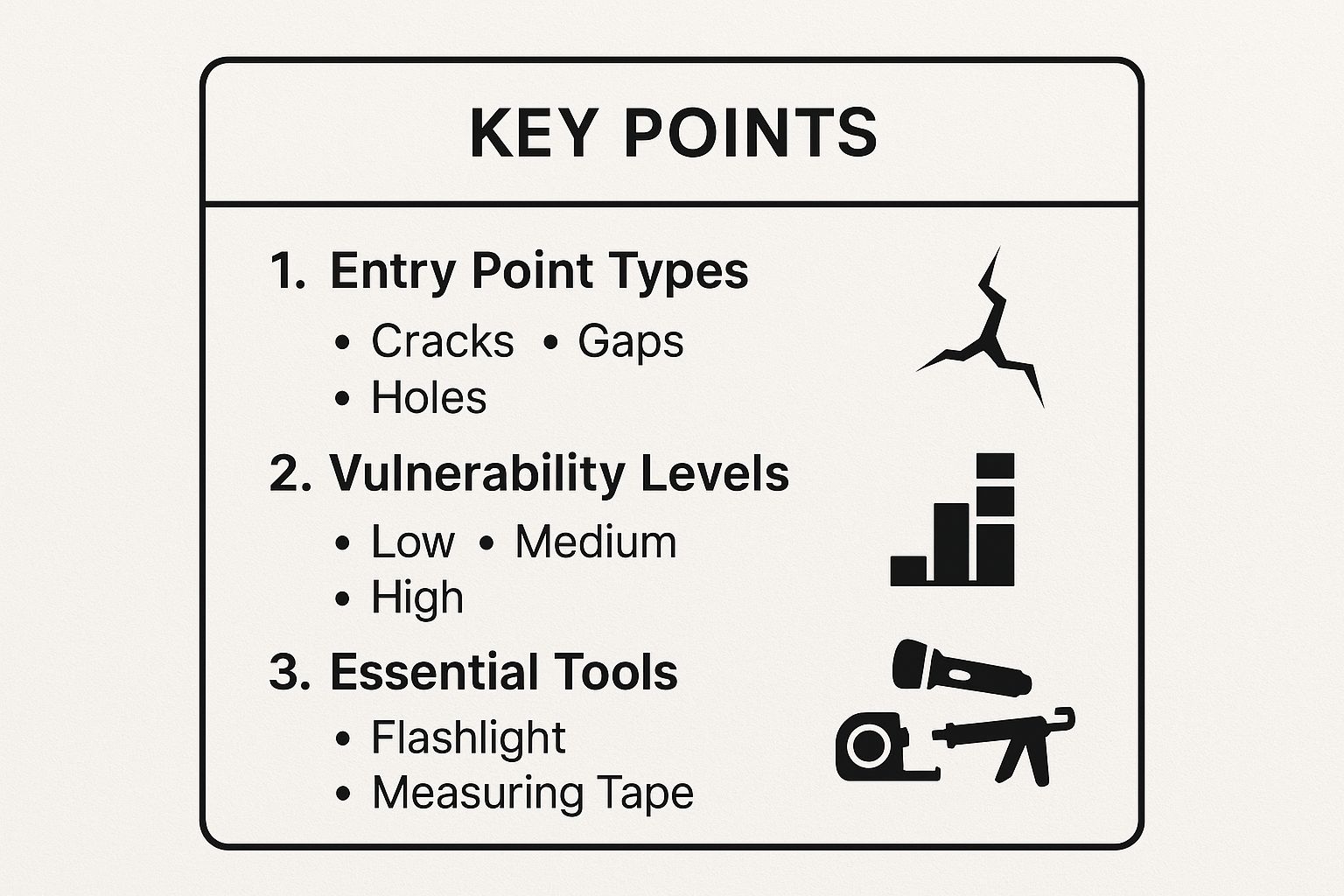 Infographic showing key data about Entry Point Identification and Sealing