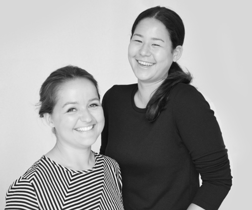 Portrait der Studioinhaberinnen Asuka Grün und Julia Weikinn