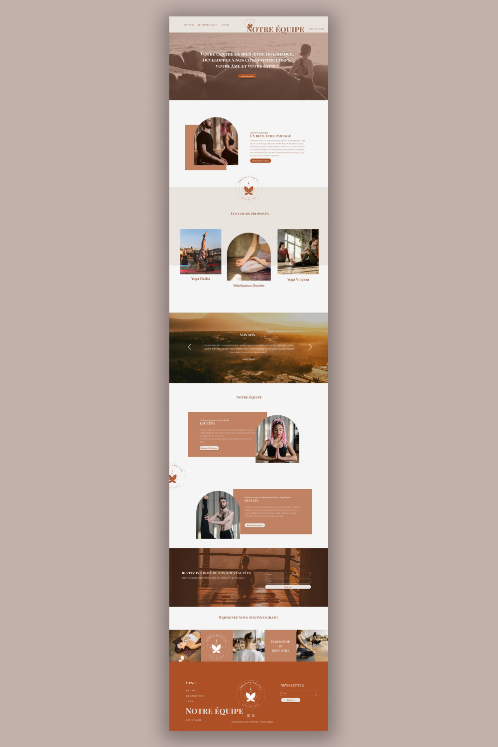 Maquette Site Internet Yoga