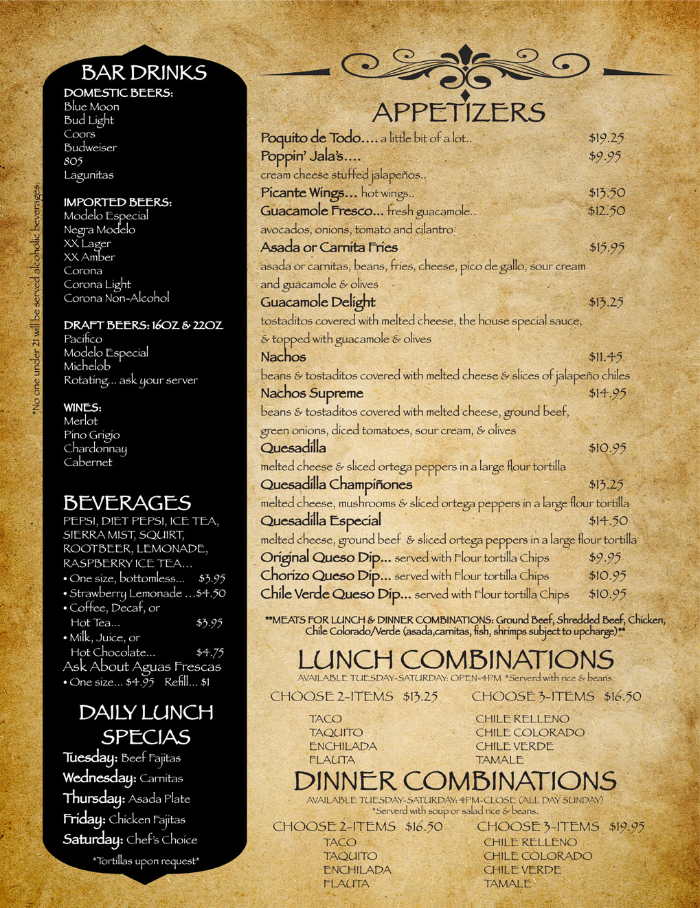 Menu Page