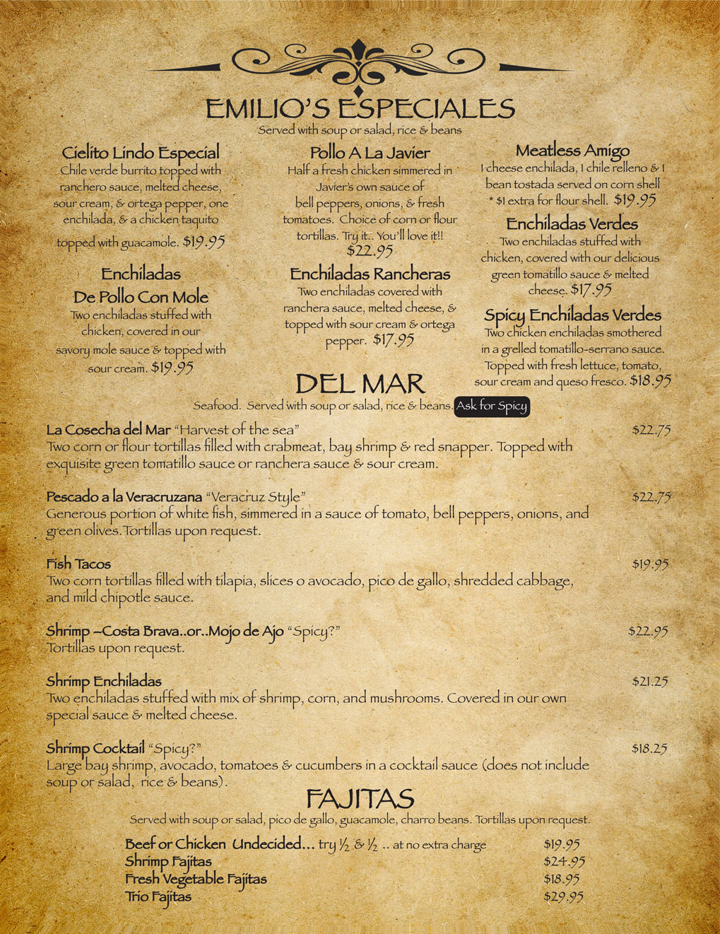 Menu Page