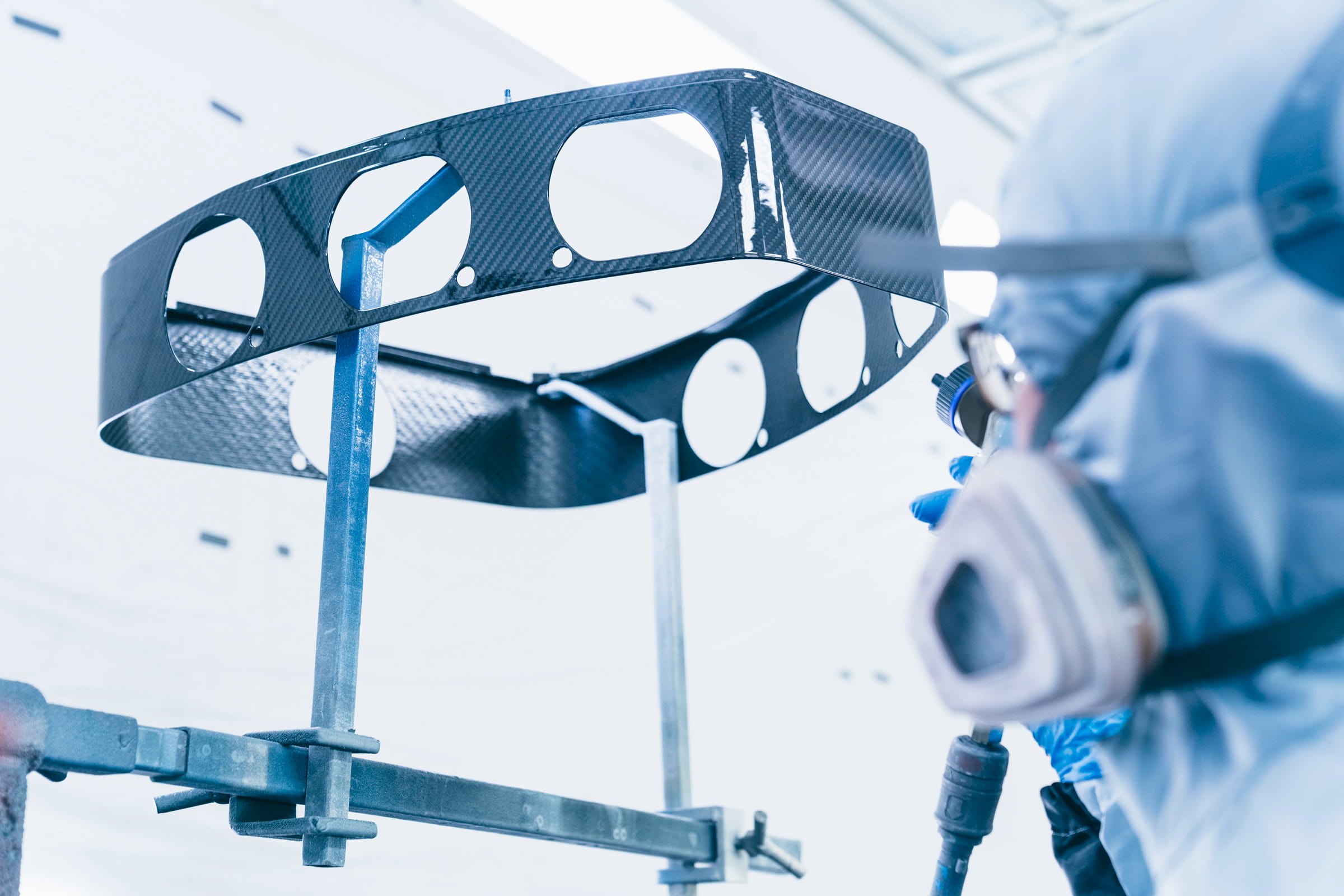 Lackieren Carbonteil