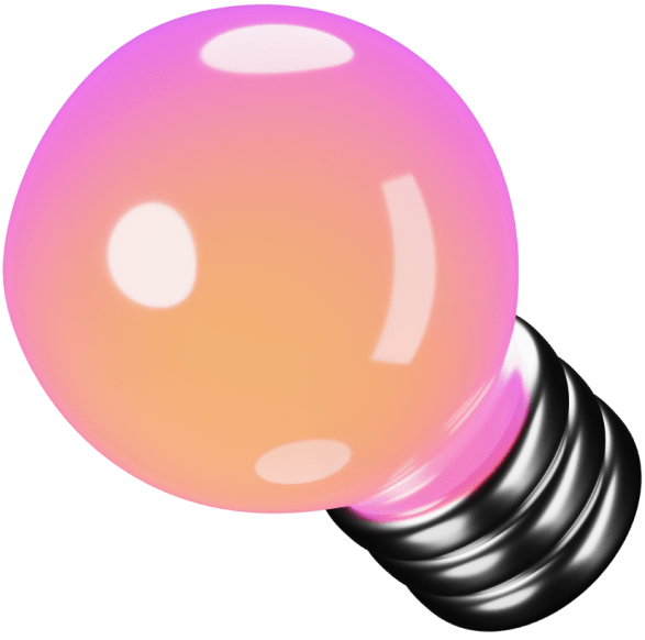 3D lightbulb icon
