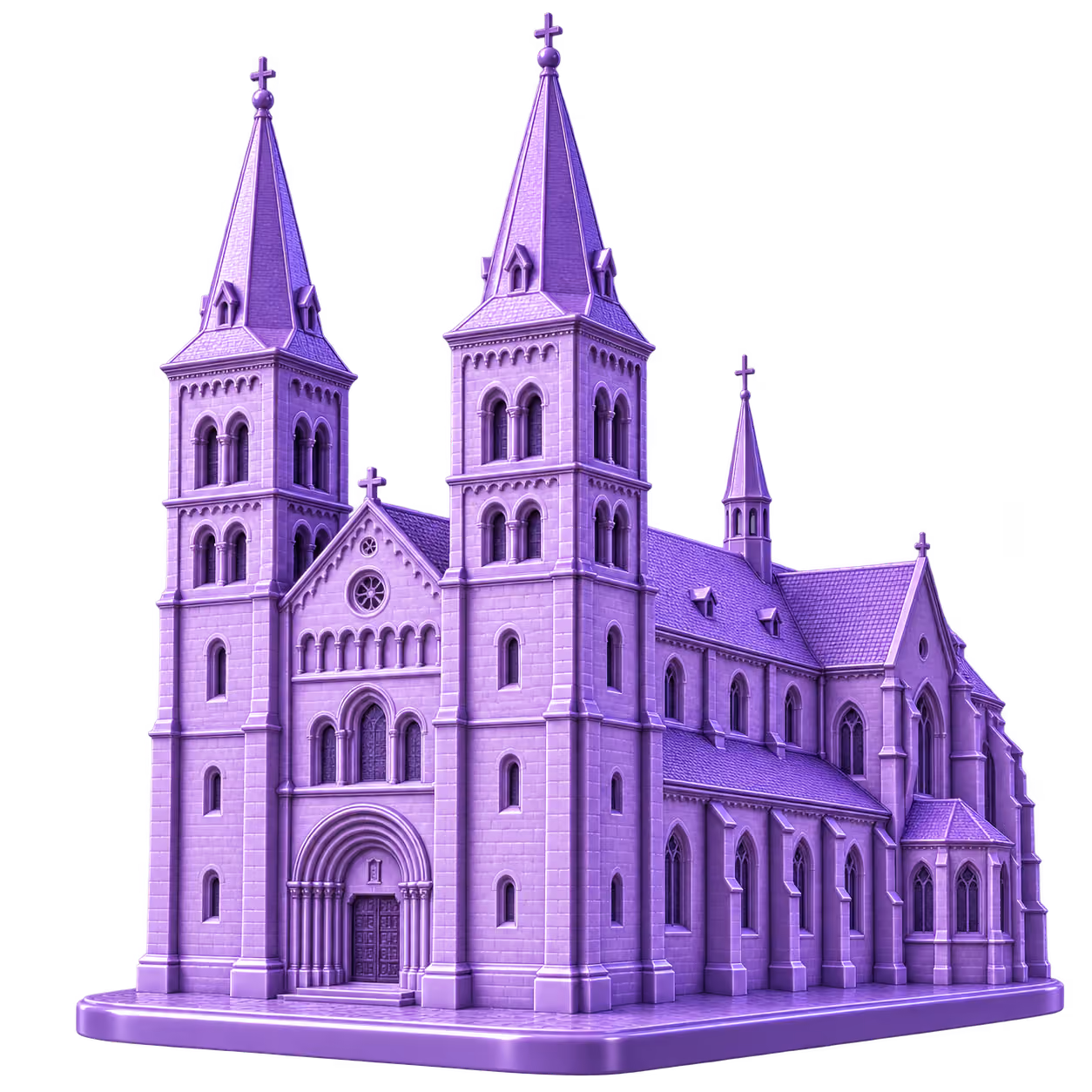 Violette 3D Illustration: Dom St. Peter in Fritzlar