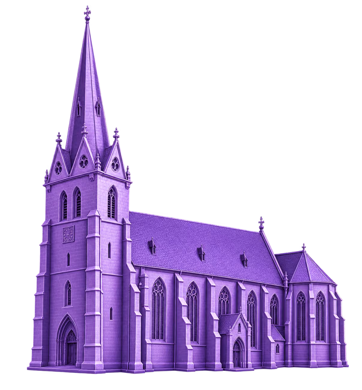 Violette 3D Illustration: Nikolaikirche Korbach in Korbach