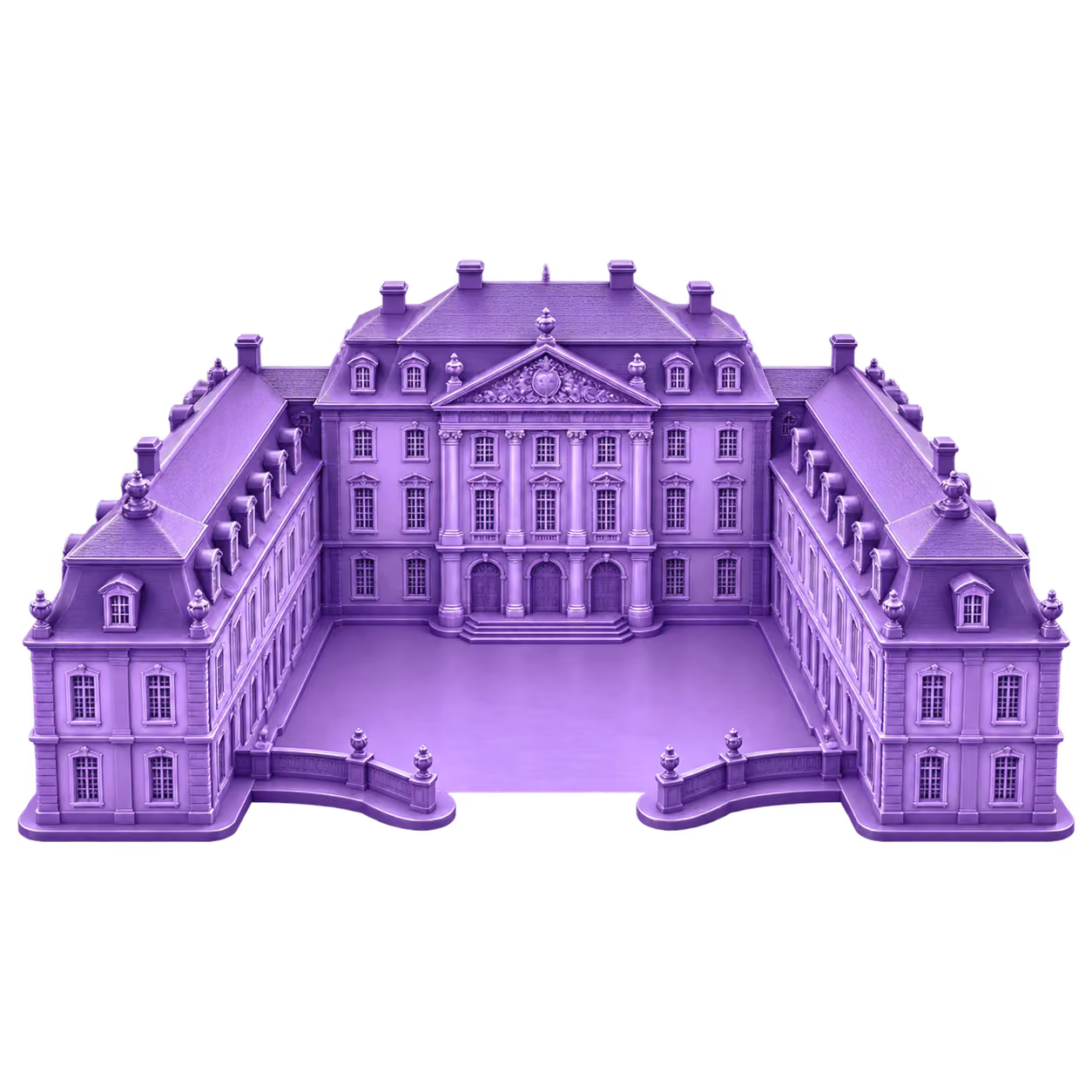 Violette 3D Illustration: Residenzschloss Arolsen in Bad Arolsen