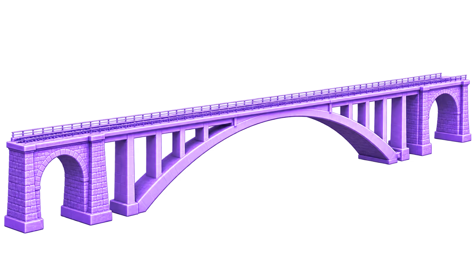 Violette 3D Illustration: Fuldaviadukt Guntershausen in Baunatal