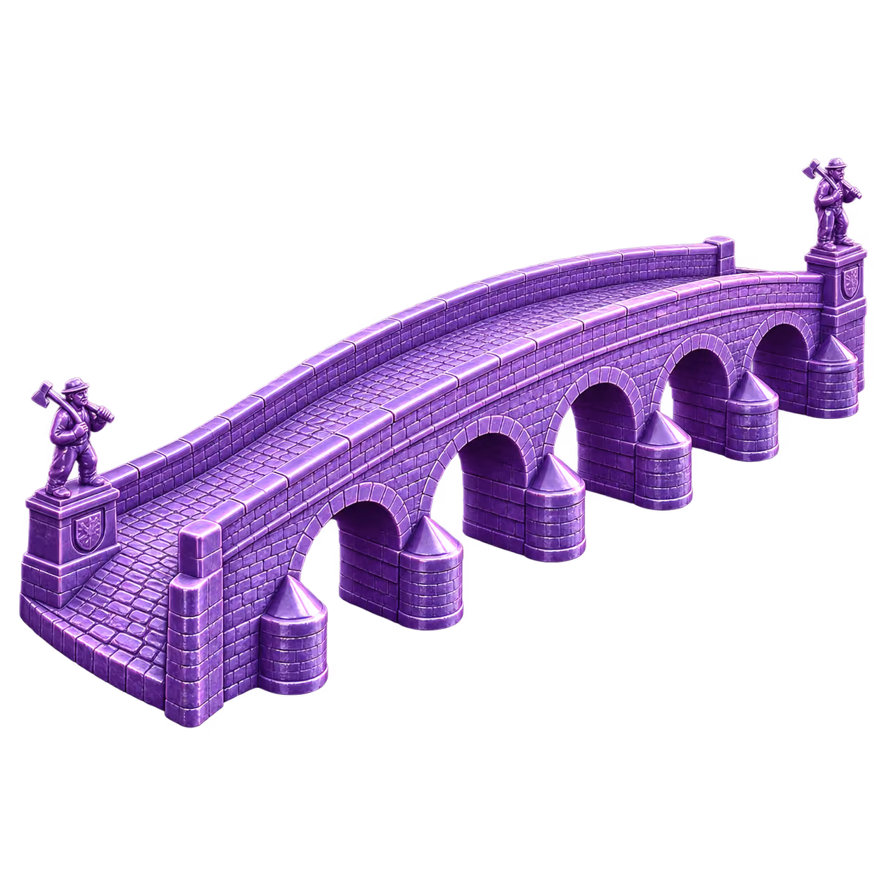 Violette 3D Illustration: Bartenwetzerbrücke in Melsungen