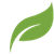 Simple green leaf icon symbolizing vegetarian or natural products.