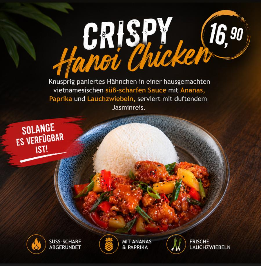 Dam Me Special Menü. Crispy Hanoi checken! Solange es verfügbar ist. Dam Me - Wegberg - Rath anhoven
