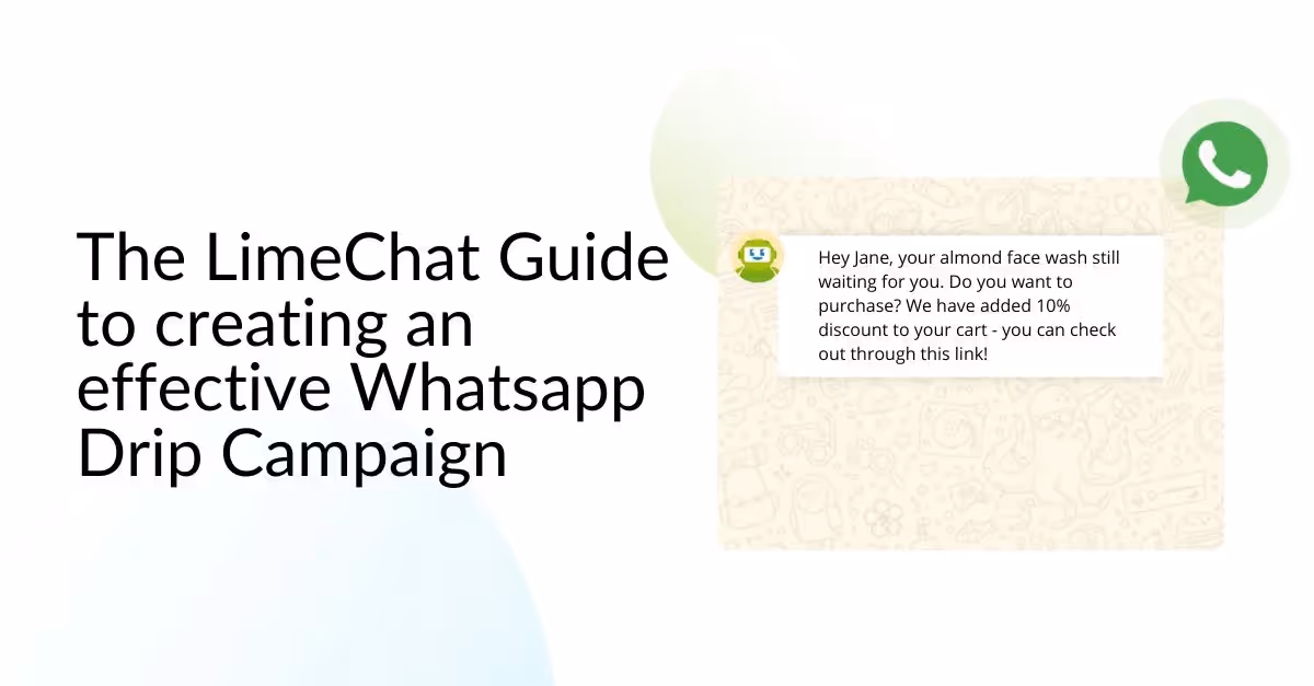 The LimeChat Guide to creating an effective Whatsapp Drip Campaign