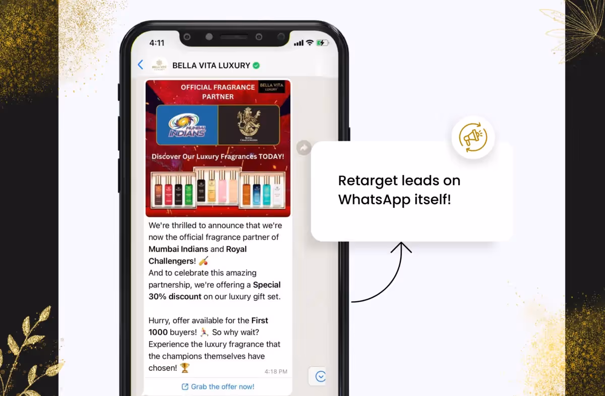 Retarget on WhatsApp through a Broadcast