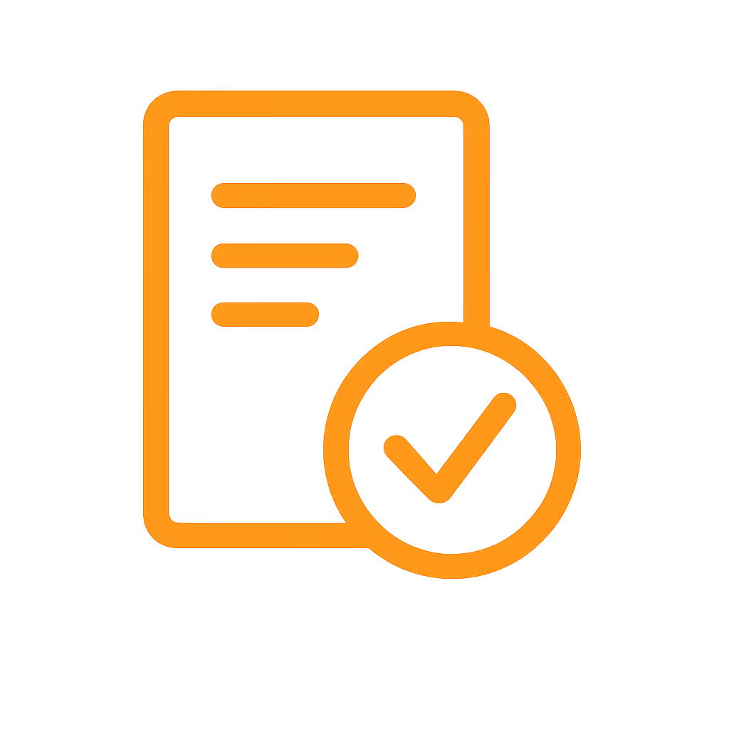 Document with Checkmark Icon