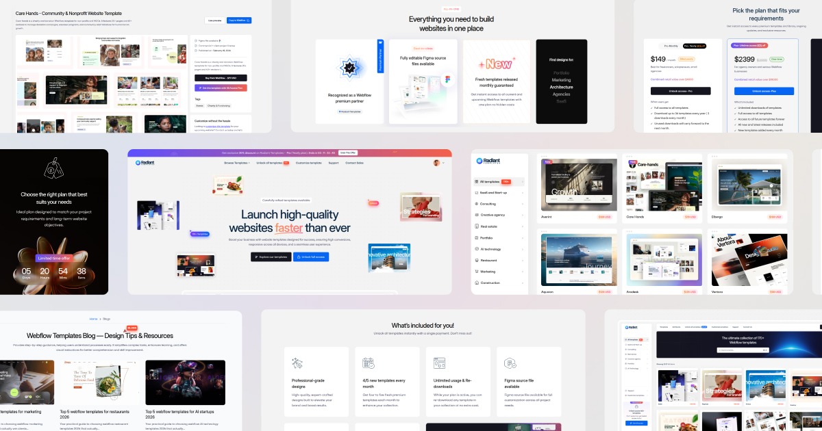 Premium Webflow Templates & UI Library for Every Industry
