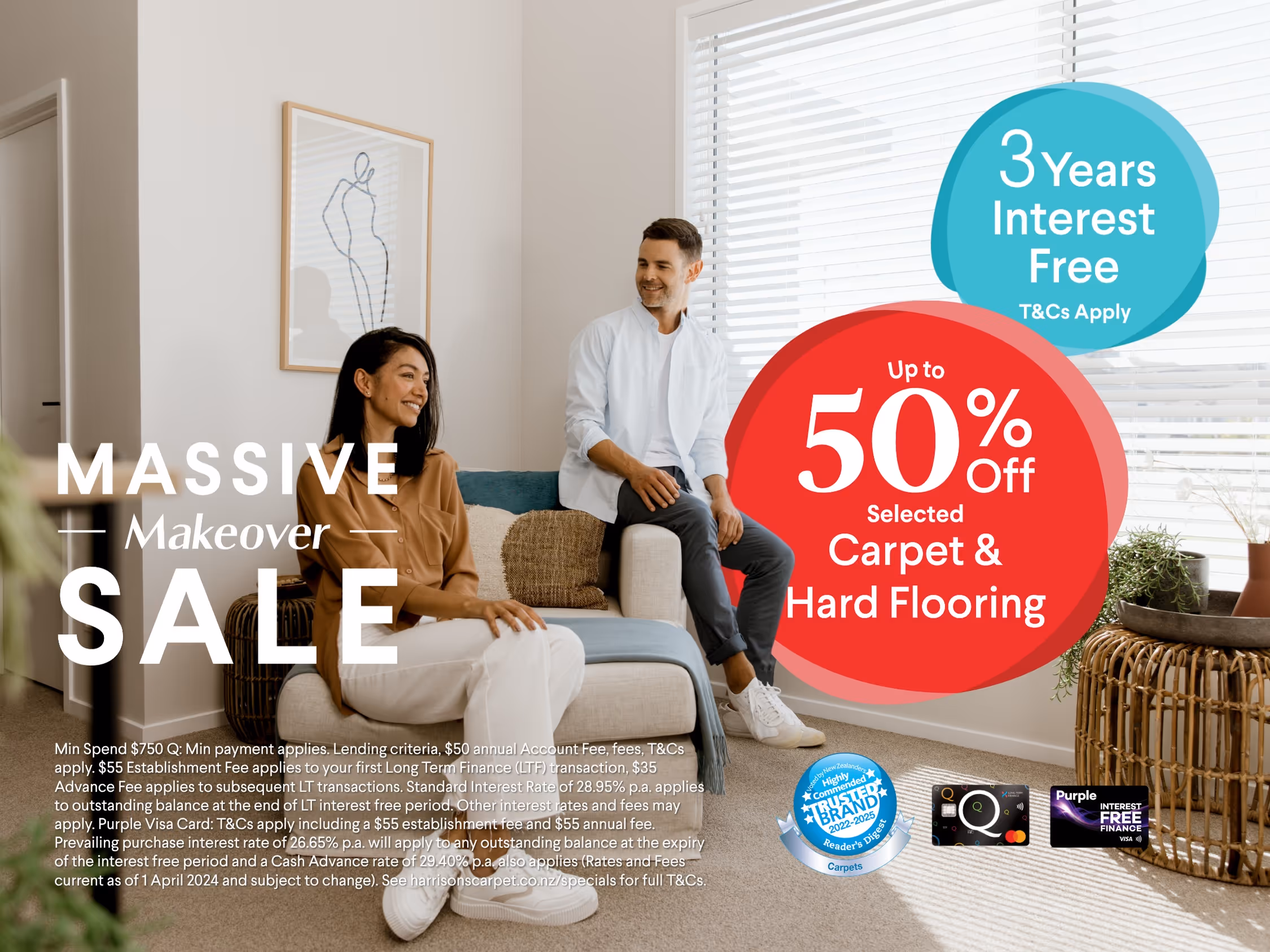 Massive makeover sale up to 50% off selected carpet & hard flooring