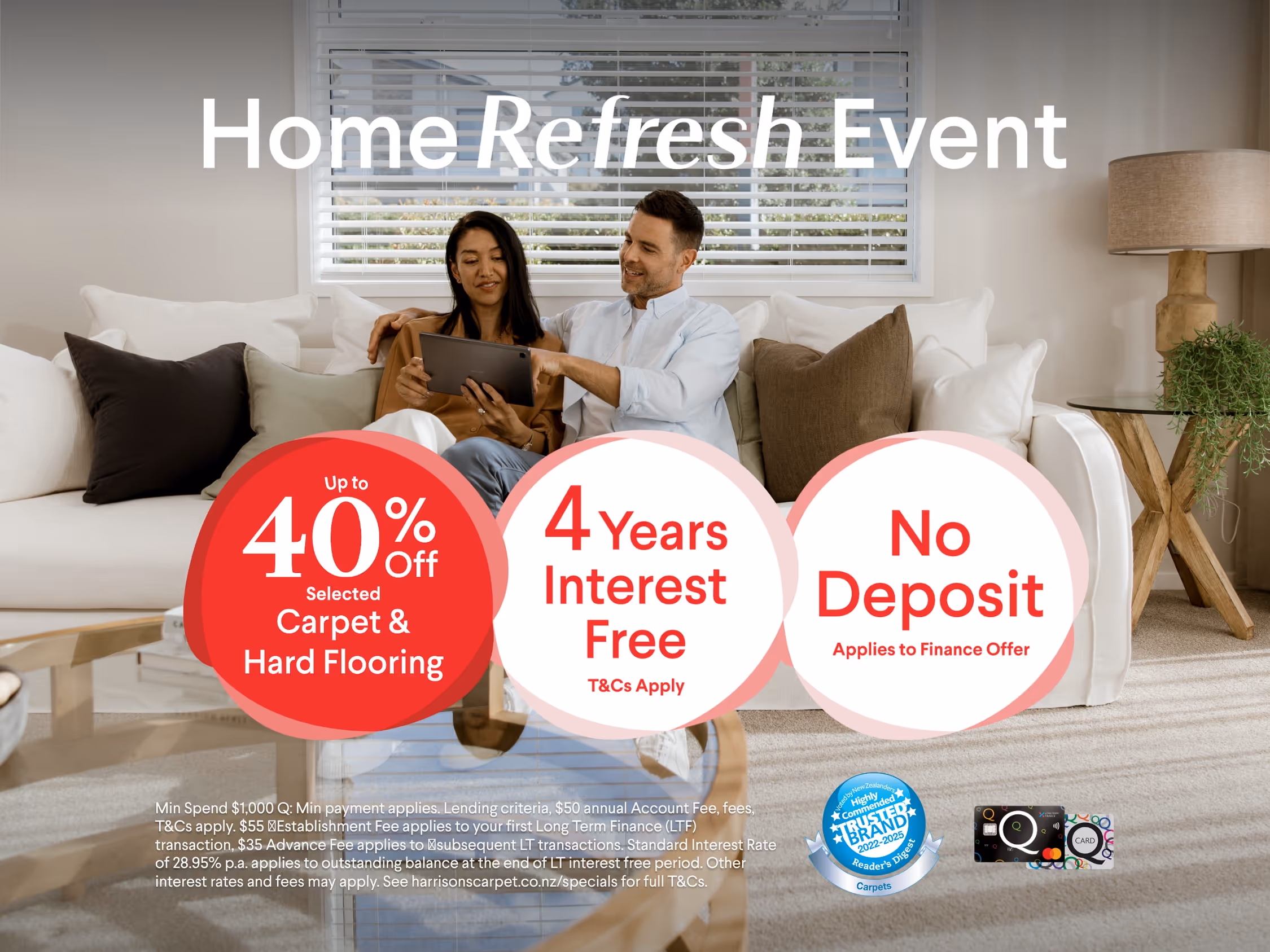 Home Refresh Event up to 40% off selected Carpet & Hard Flooring