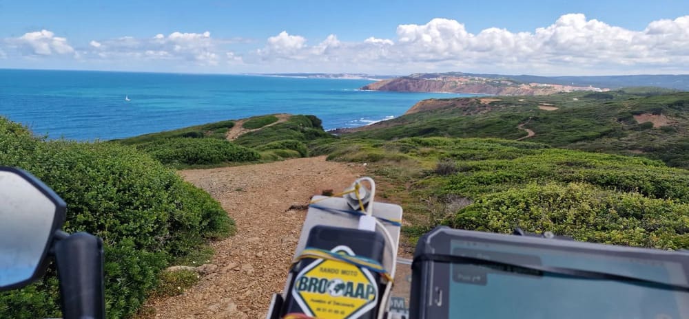 plage portugal à moto
