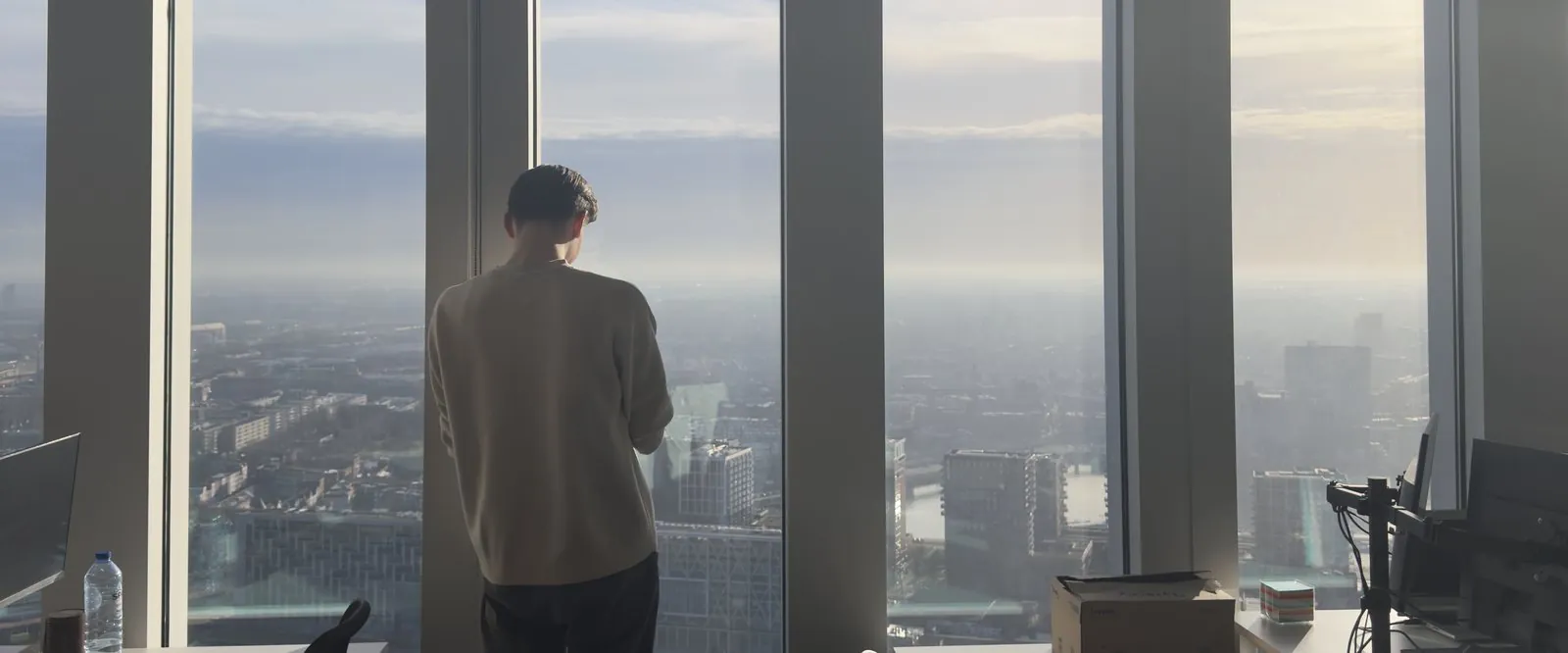 The Ringly office on the 41st floor, looking out over Rotterdam