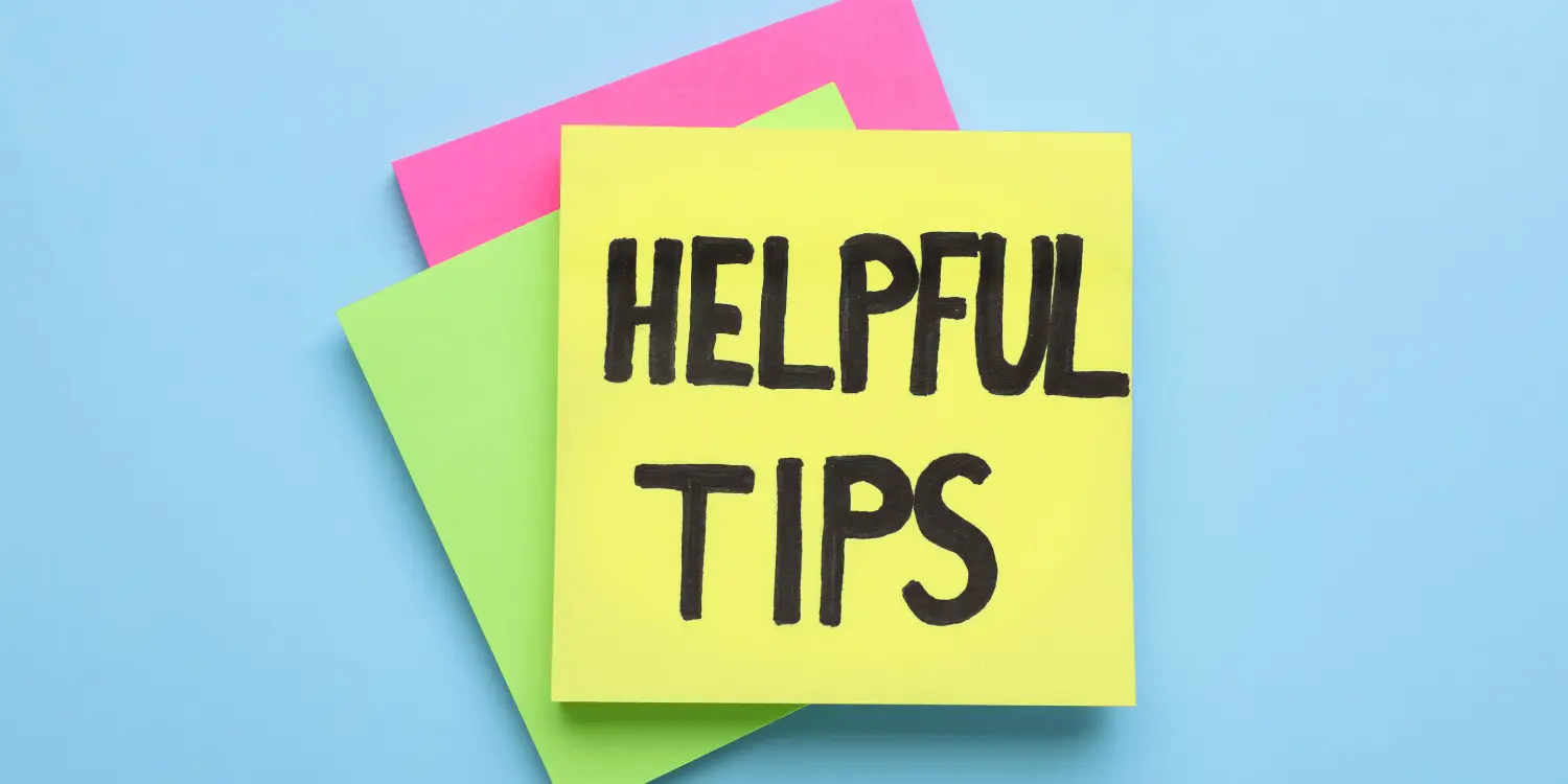 Handwriting text of "Helpful Tips" for 11 tips for post-covid travel.