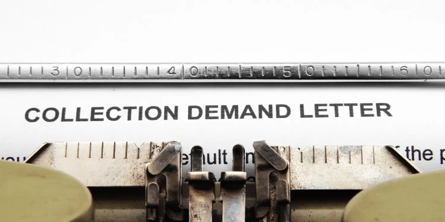A collection letter with legal language requesting payment for overdue debts.