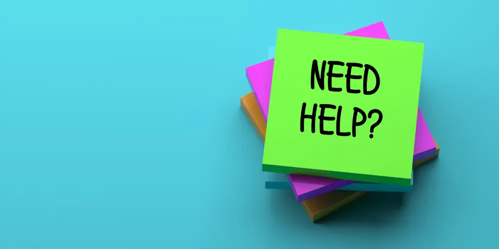 Sticky note reading need help—rent support resources for tenants struggling with bad credit.