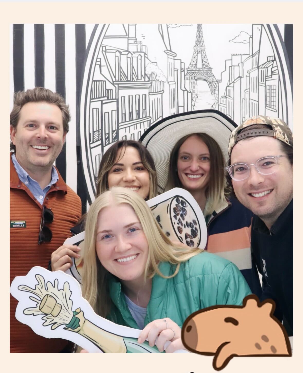 Ten speed team working together in an office