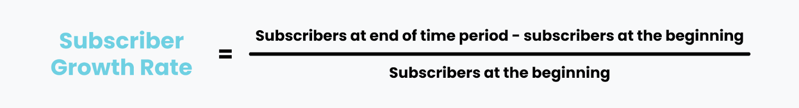 How to calculate subscriber growth rate. 