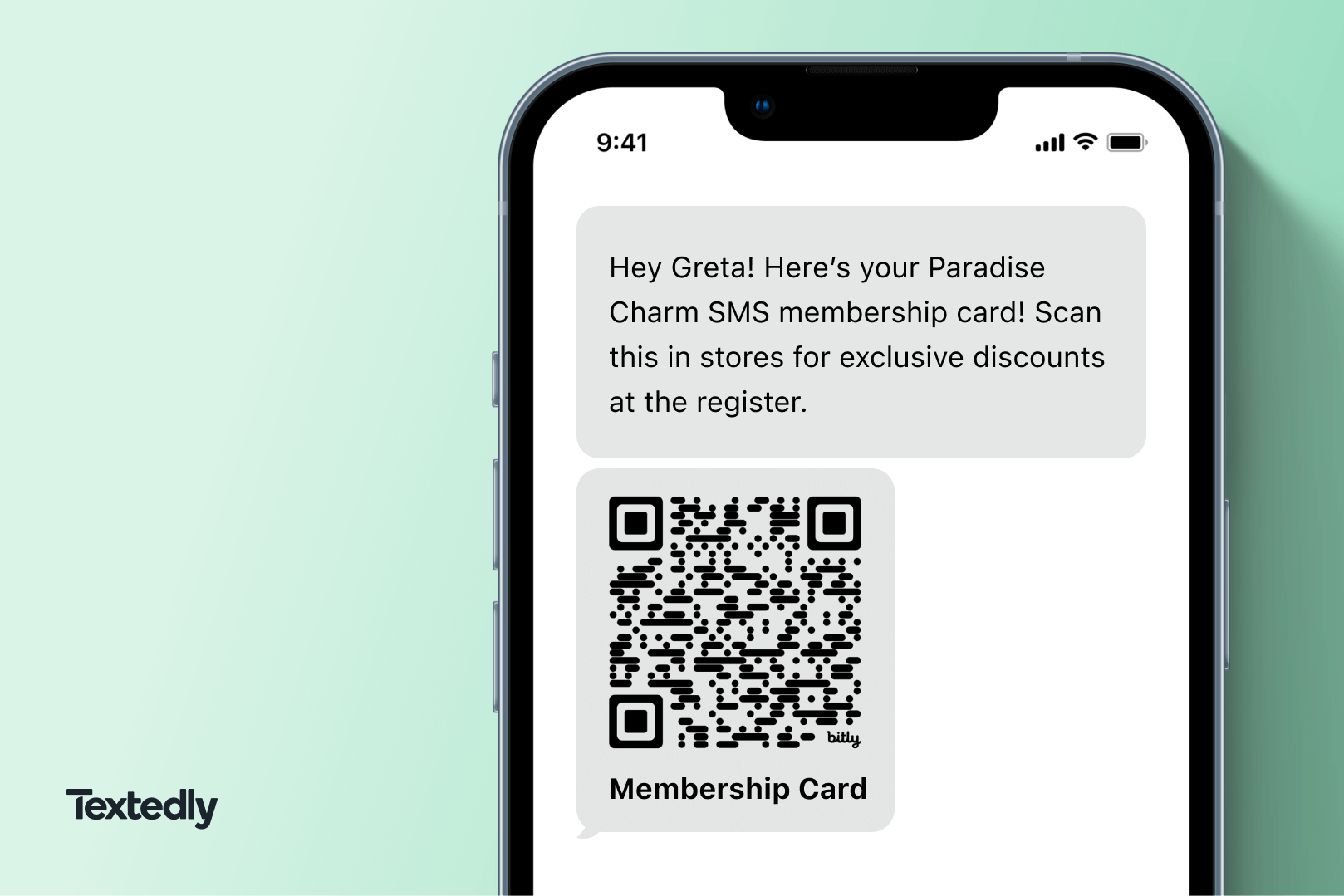 SMS loyalty program SMS engagement example.