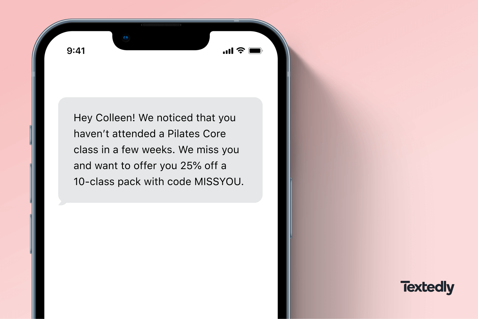 A re-engagement SMS campaign example