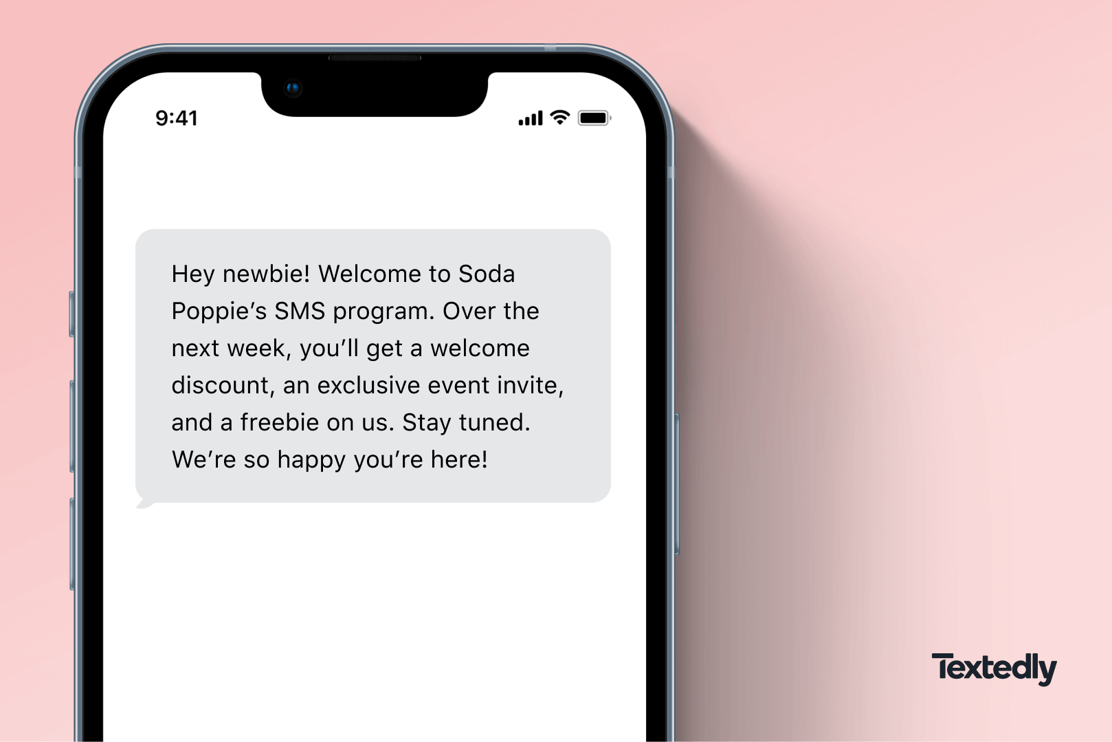 A welcome series text example.