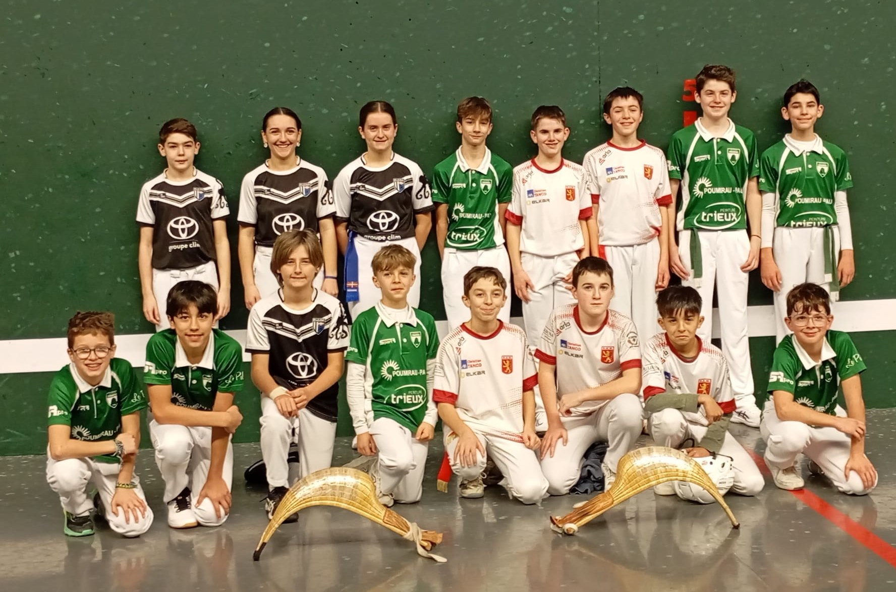 Le groupe des joueurs au grand complet