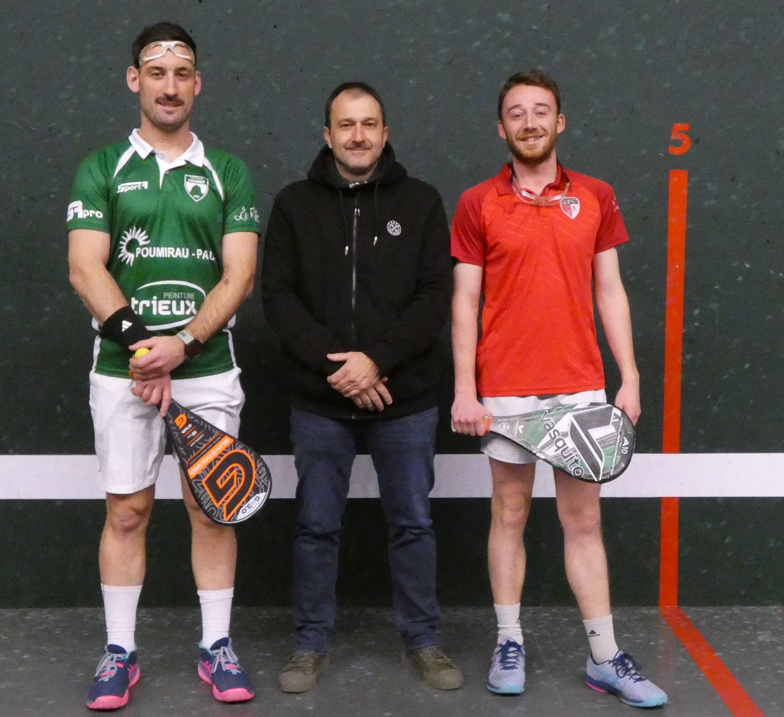 Claverie et Desclaux avec David Bijou au centre.