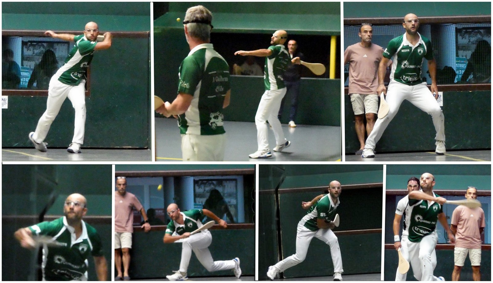 Florent Mendivé devant le filet de la cancha du trinquet... 