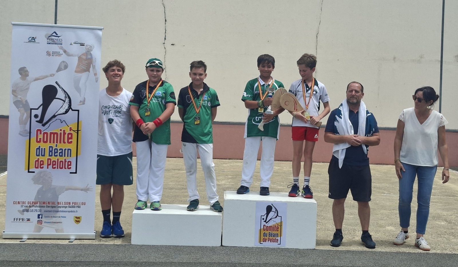 Le podium avec nos palois sur la plus haute marche.