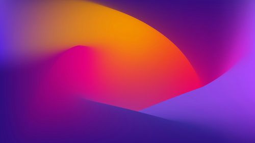 Abstract shapes in various shapes of orange, red, and purple