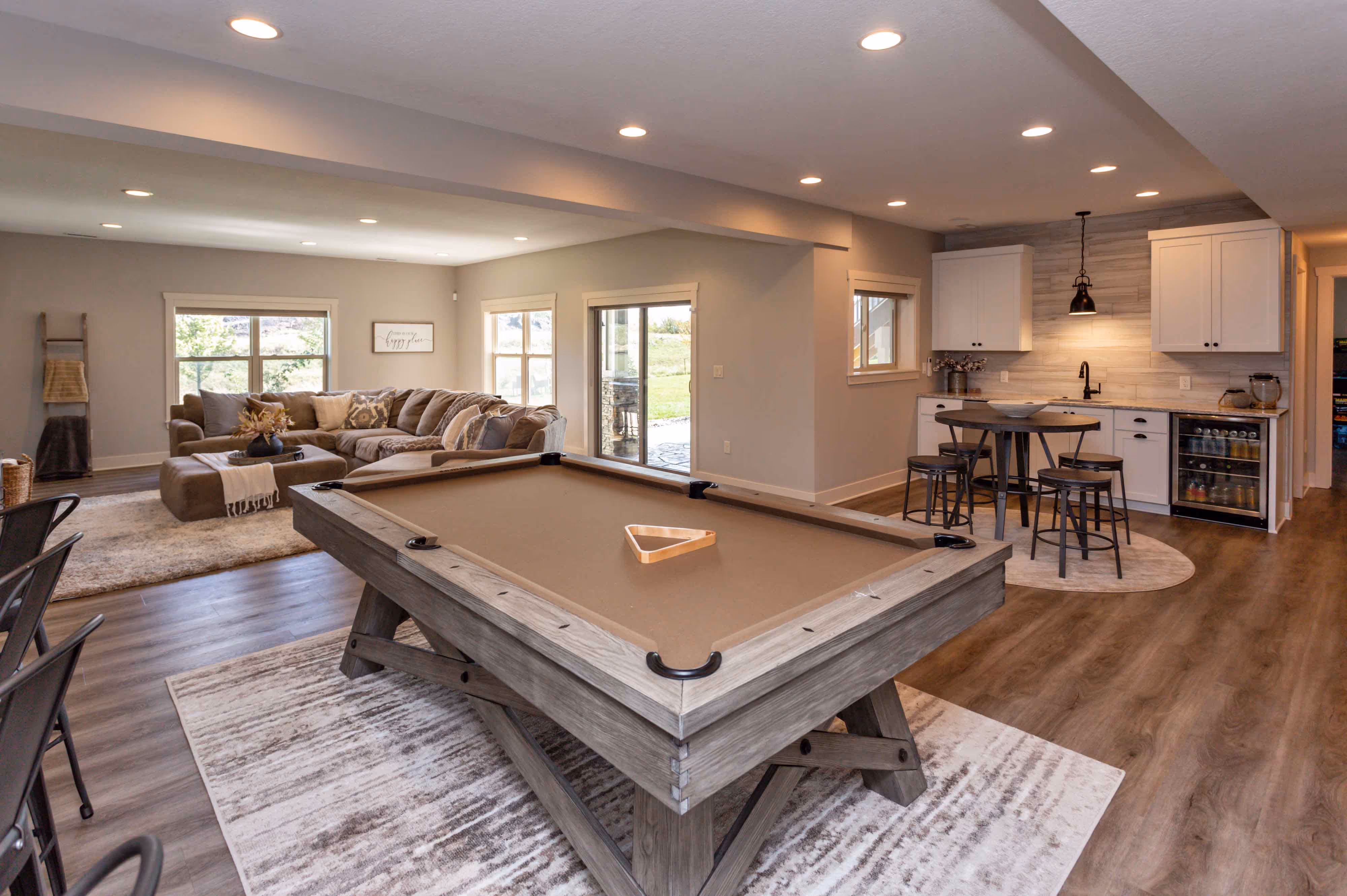 Photo of a basement renovation