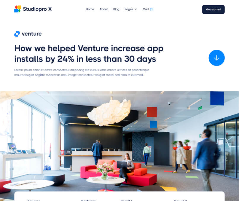 Case Study Single - Studiopro Webflow Template