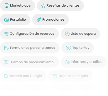 Resumen de todas las funciones de Booksy Biz para salones de belleza y oficinas.