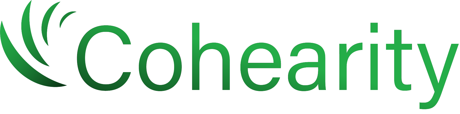 Standard Charity logo, showcasing a sans-serif font, green gradient, and four crescent shapes arching up from the left side.