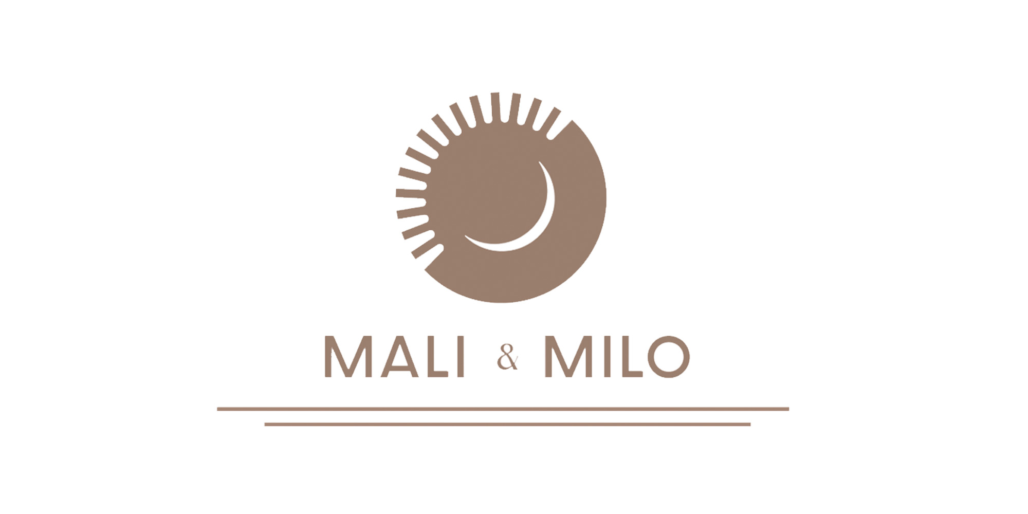 Mali und Milo Logo Type, Banner, Braun
