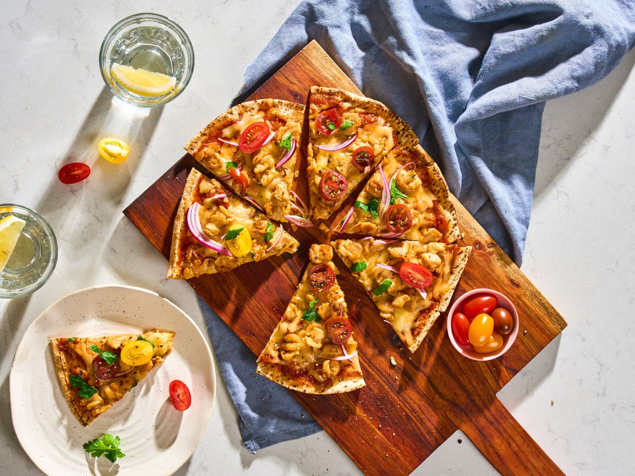 Home Made Chicken Pizza made with Harvest B protein