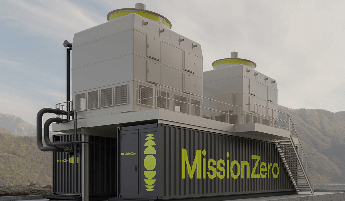 Render of direct air capture unit.