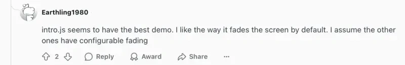 User review on Reddit