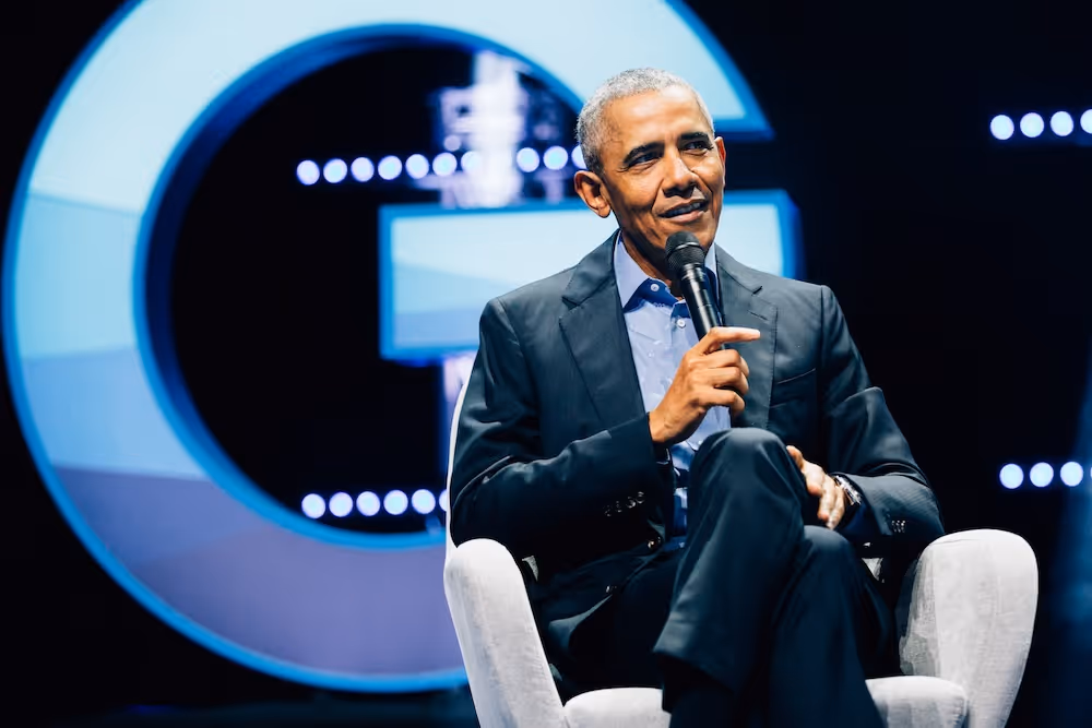 Barack Obama auf der Greator Bühne