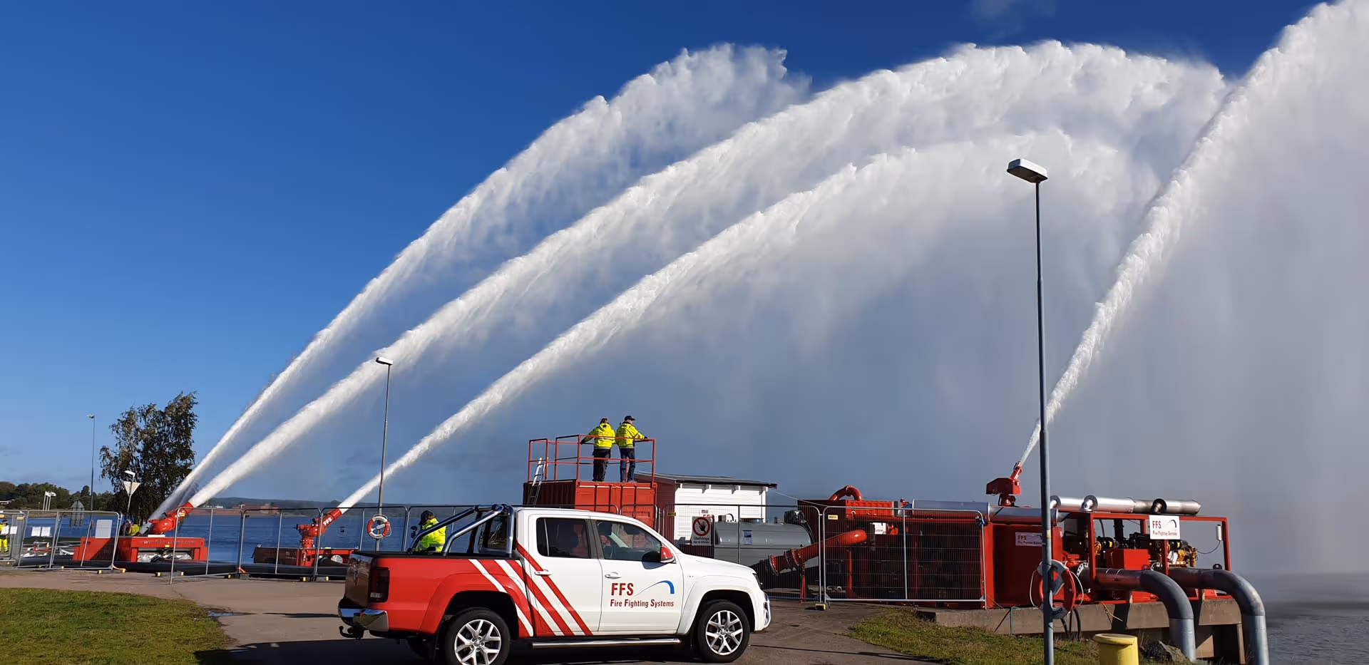 Our pumps being properly testing outside on our test site