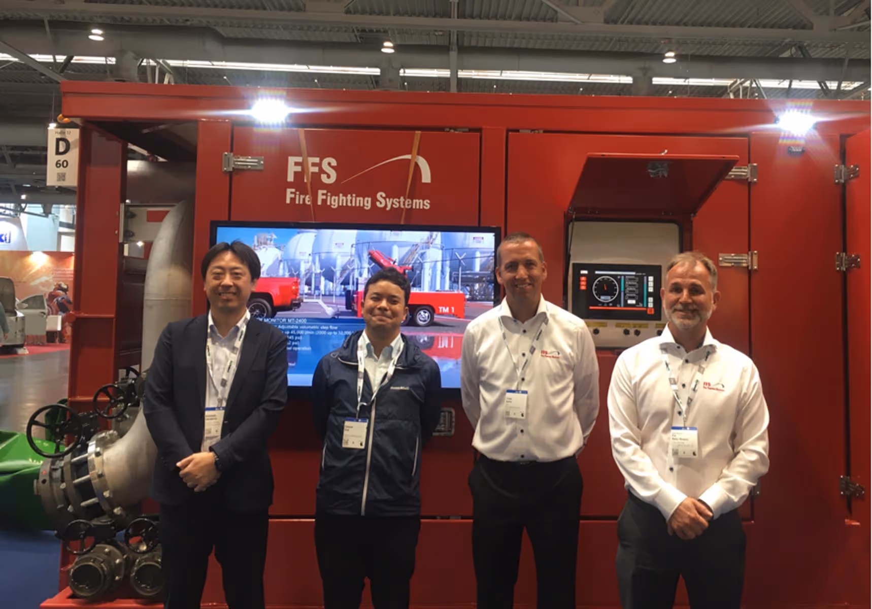Fire Fighting Systems unit at an indoor trade show.