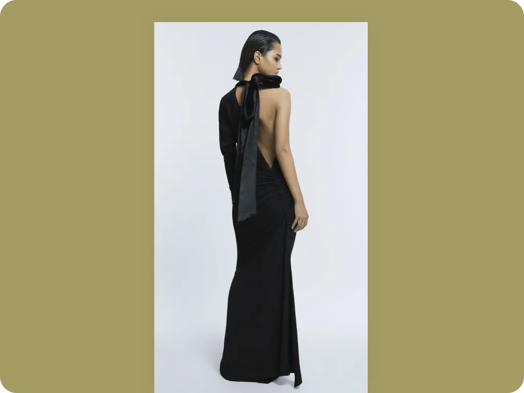 girl in black dress