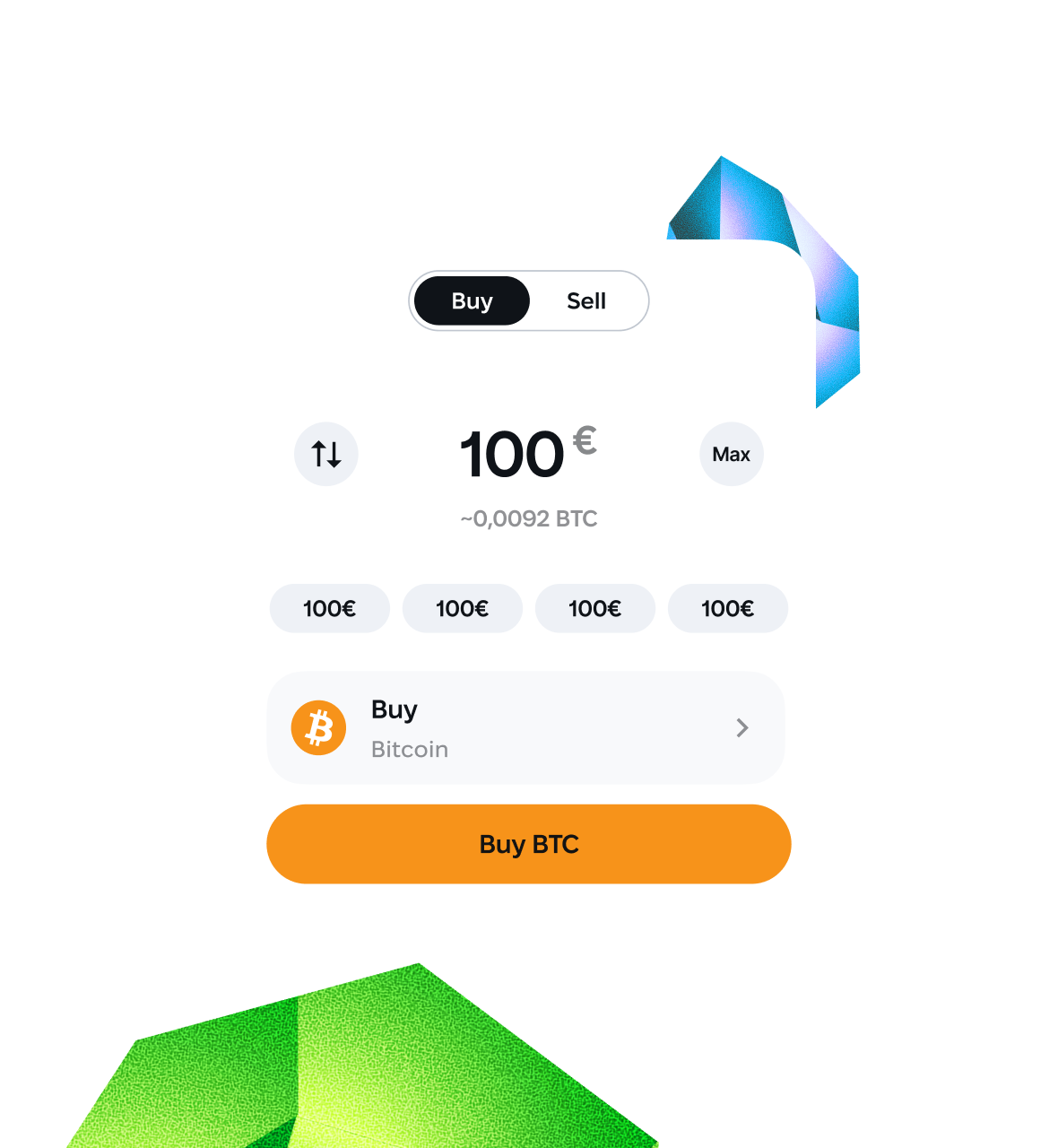 Utorg buy and sell widget